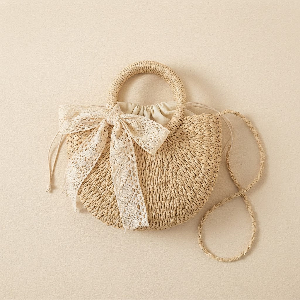 Riviera Straw Vintage Handbag