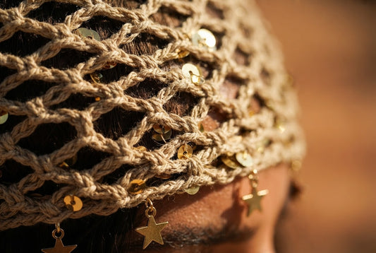Golden Sands Chrochet Boho Cap
