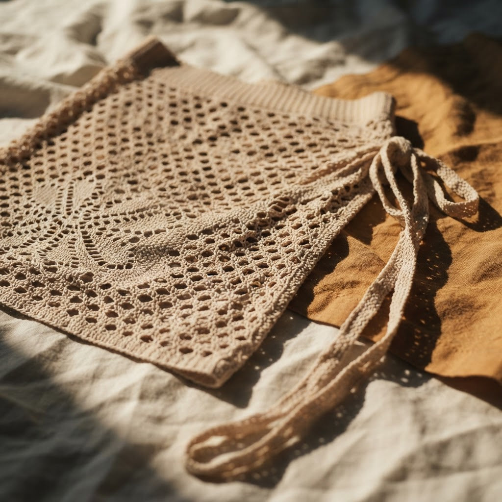 Cretan Flower Knit Skirt