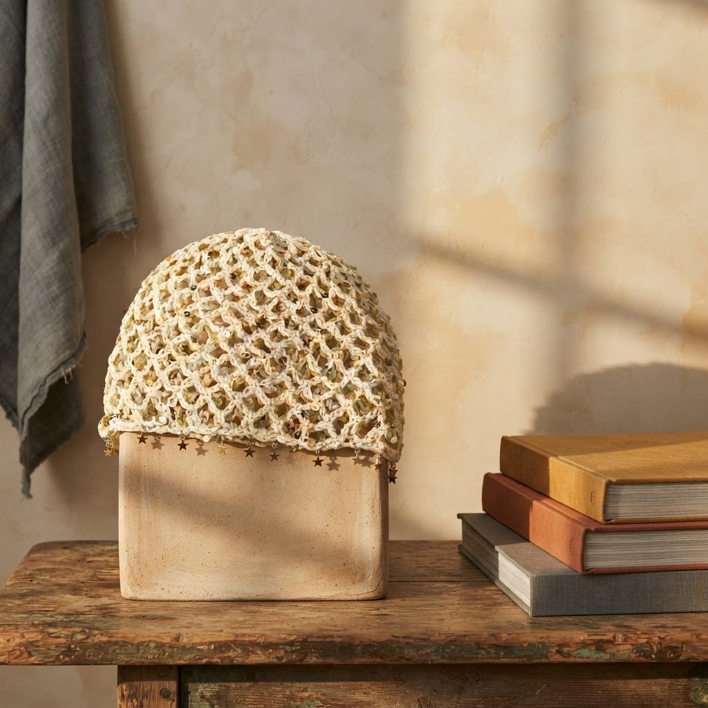 Golden Sands Chrochet Boho Cap