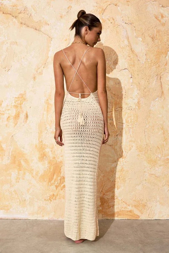 Paros Bare Back Maxi Dress