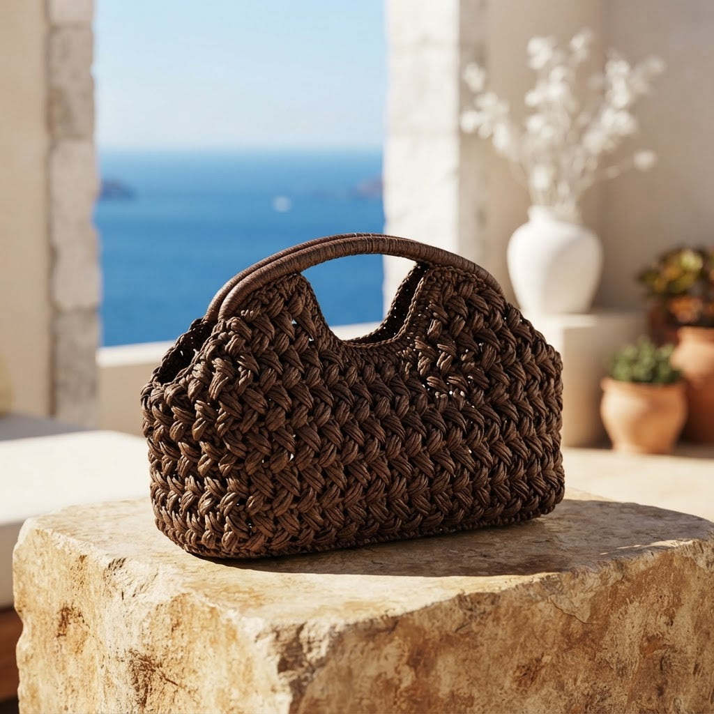 The Beach Please Knit Handbag