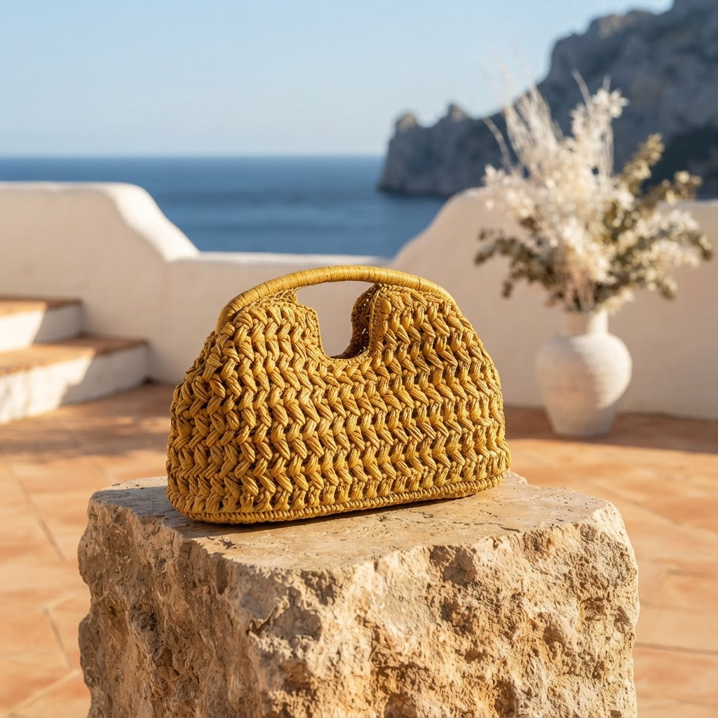 The Beach Please Knit Handbag