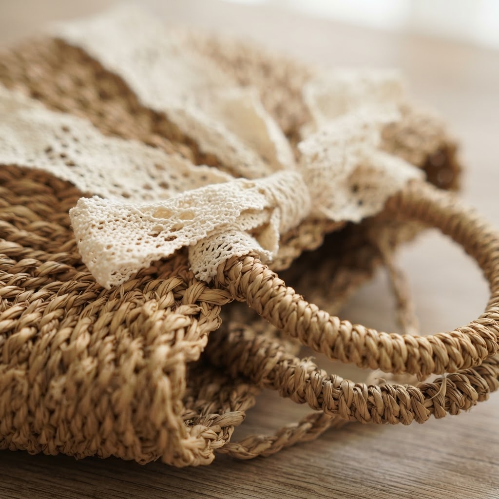 Riviera Straw Vintage Handbag