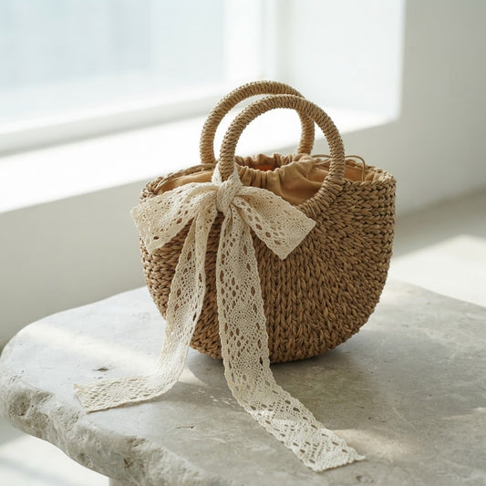 Riviera Straw Vintage Handbag