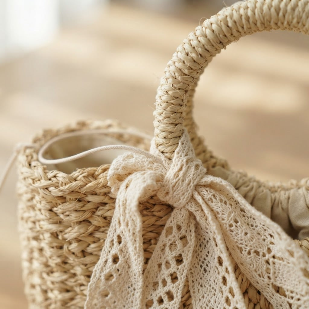 Riviera Straw Vintage Handbag