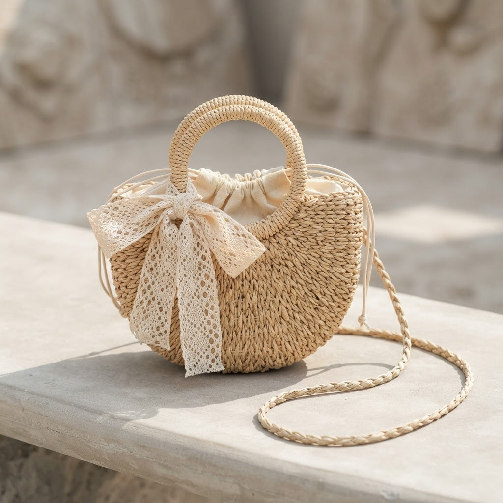 Riviera Straw Vintage Handbag