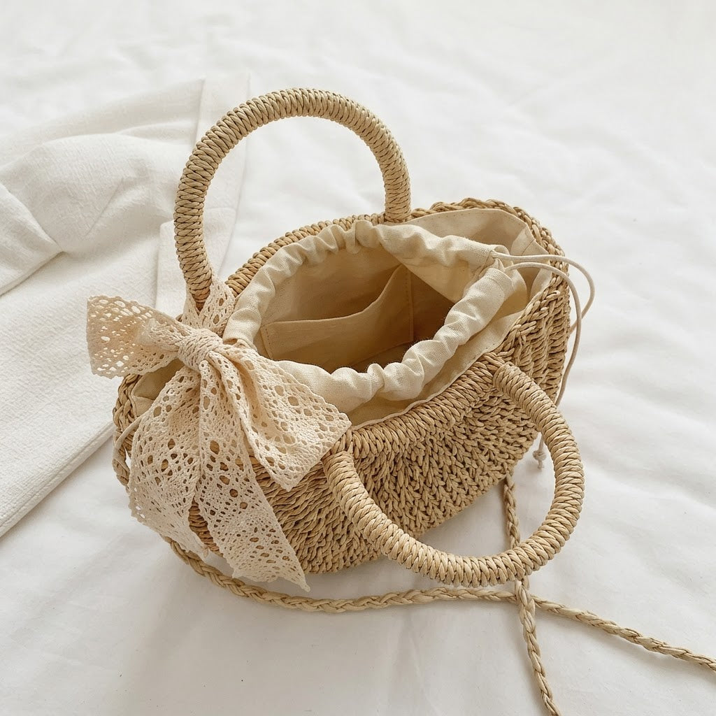 Riviera Straw Vintage Handbag