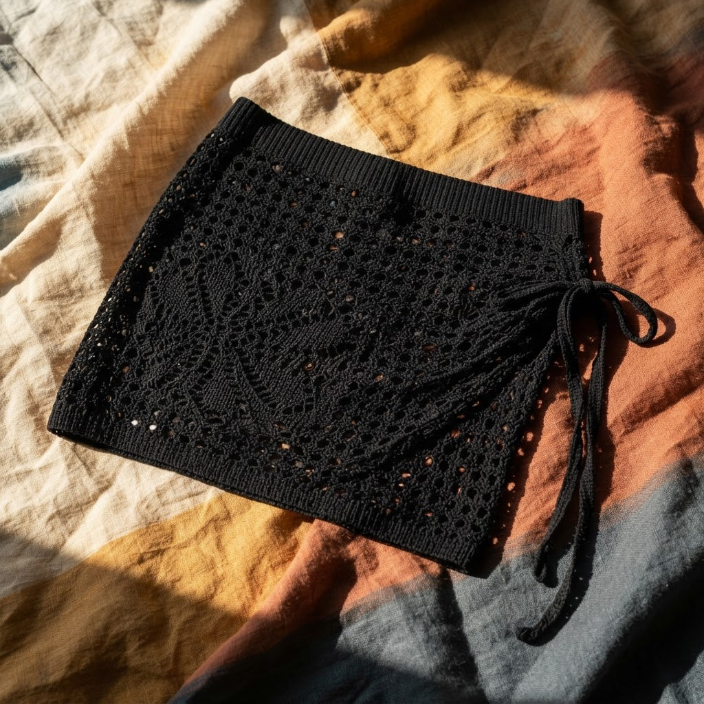Cretan Flower Knit Skirt
