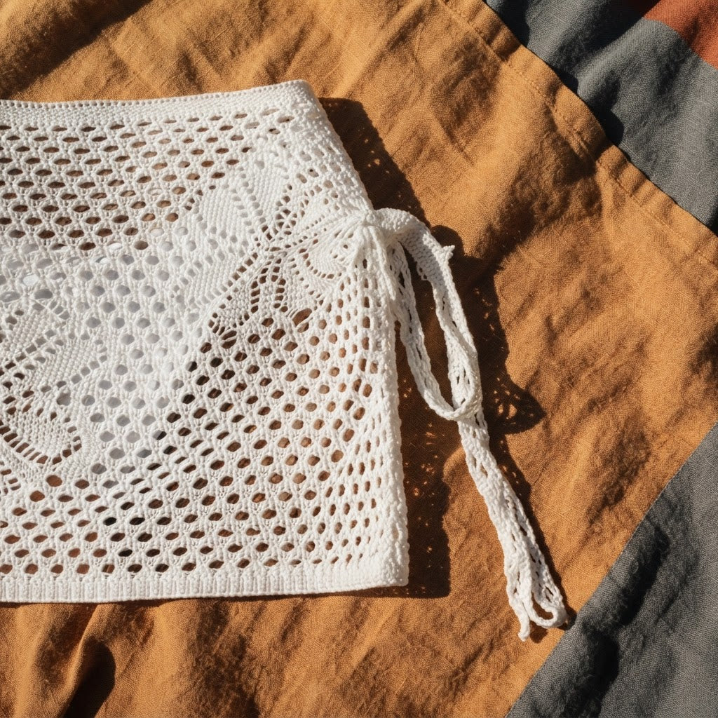 Cretan Flower Knit Skirt
