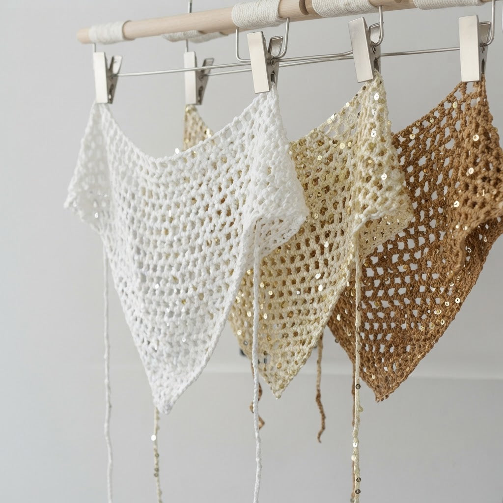 Y2K Versatile Crochet Bandana Scarf