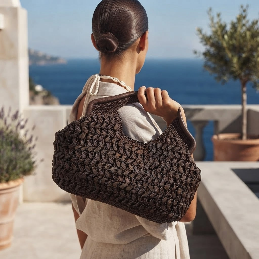 The Beach Please Knit Handbag